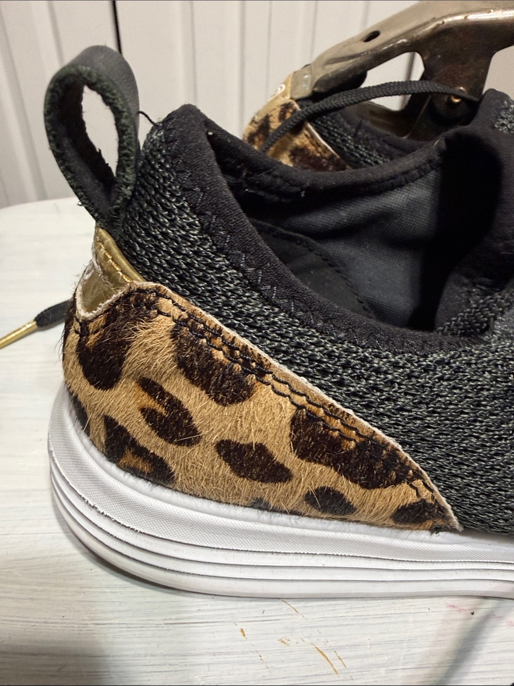 Cole Haan Womens Grandsport Leopard Lace Up Sneakers Shoes size 9 - Picture 10 of 15
